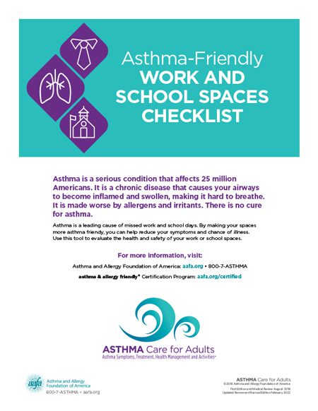 Asthma-friendly work and school spaces checklist